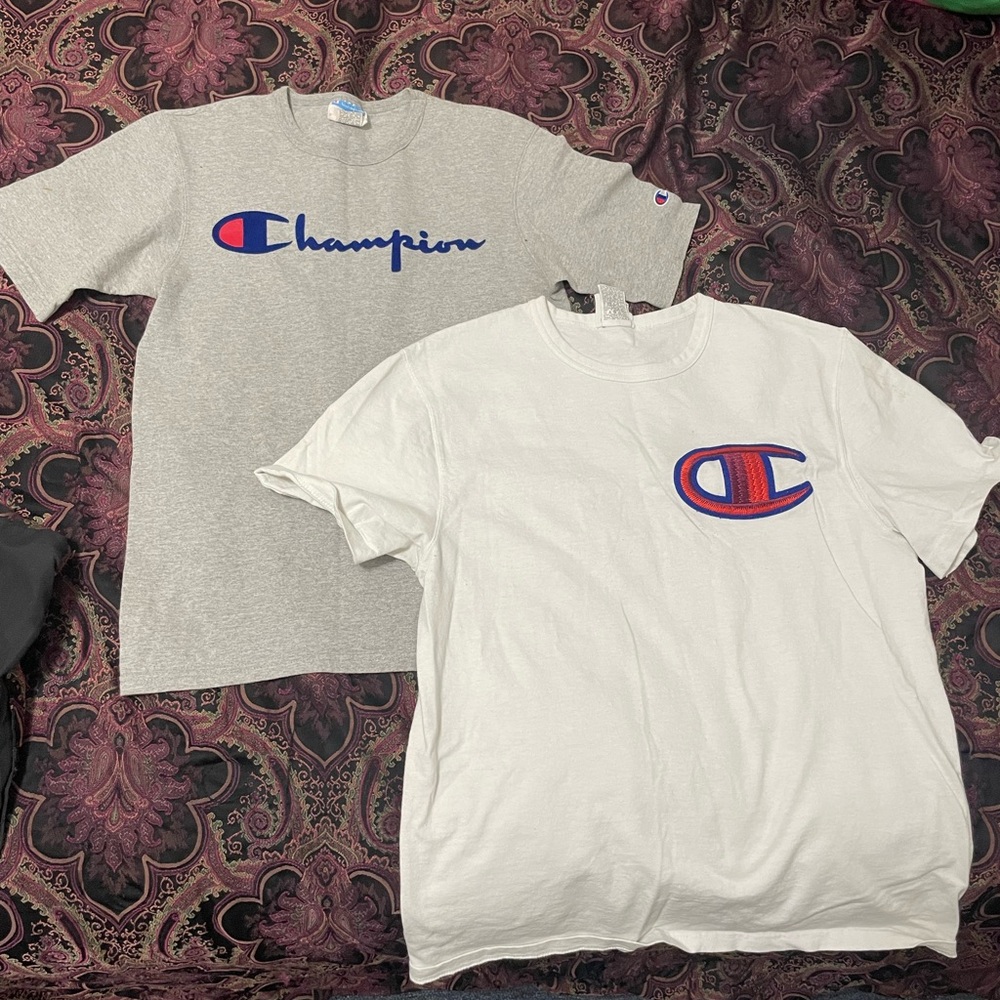Champion White and Grey T-Shirts
